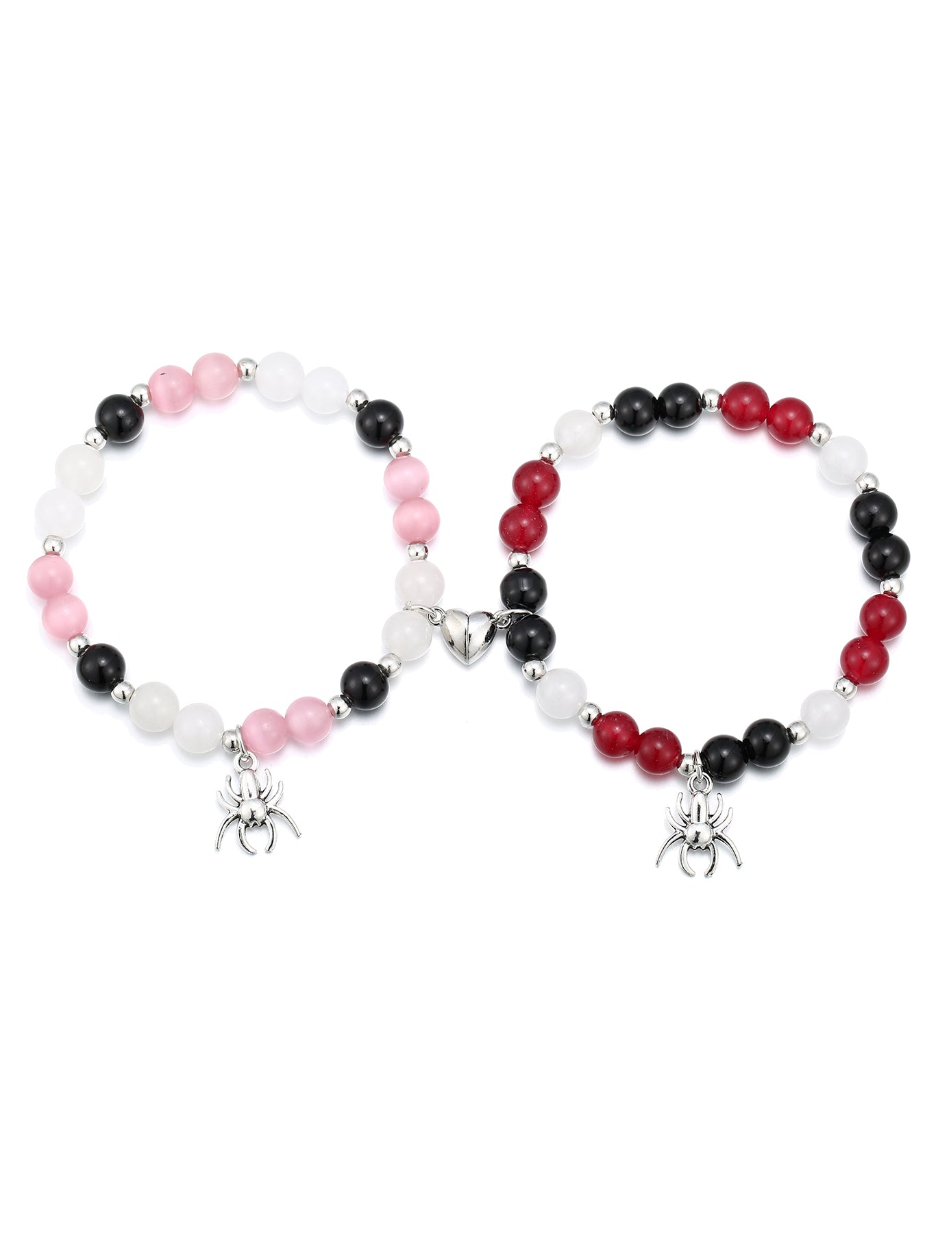 2Pcs Pendant Spider Beads Bracelets Friendship Gift Mom and Gaughter Bracelets