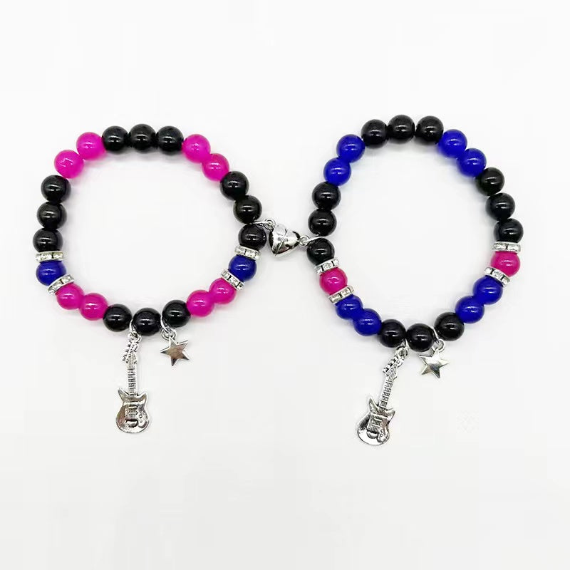 2Pcs Pendant Spider Beads Bracelets Friendship Gift Mom and Gaughter Bracelets